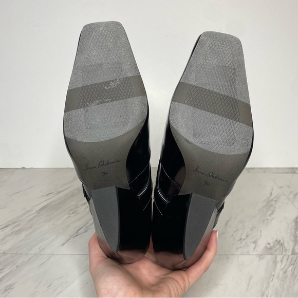 Sam Edelman Suzette Black Patent Chelsea Heeled Bootie 7 1/2 M - Picture 14 of 15